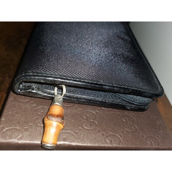 Gucci Nylon Bamboo Long Wallet Tom Ford Era‎ Vintage - Picture 4 of 10